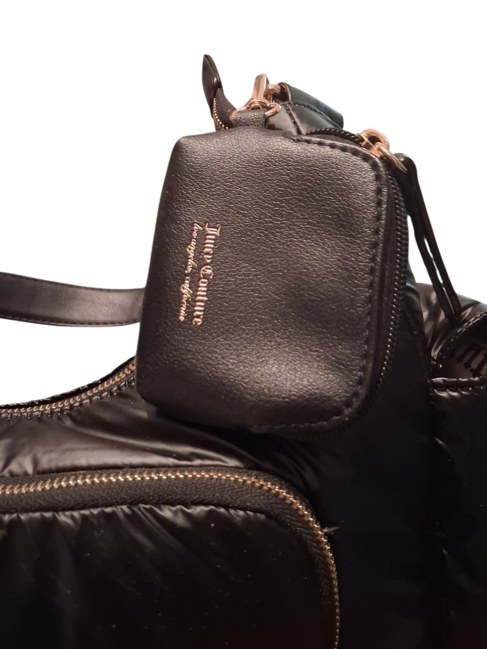 Juicy Couture Black Puffer Shoulder Bag with Removable Pouch - Picture 4 of 7